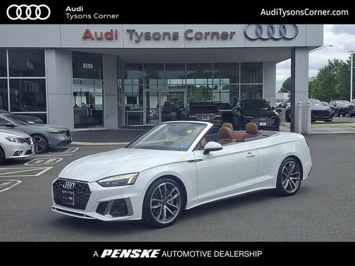 Glacier White Metallic/Black Roof 2023 Audi A5 45 S line Premium Plus