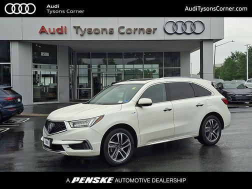 Diamond White Pearl 2017 Acura MDX Sport Hybrid w/Advance Package