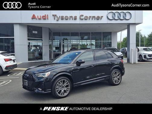 Black Metallic 2025 Audi Q3 45 S line Premium Plus