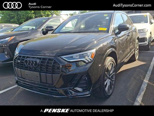 Black Metallic 2025 Audi Q3 45 S line Premium Plus