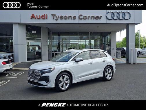 Glacier White 2025 Audi Q4 e-tron Premium 55 quattro