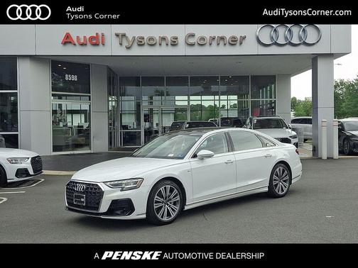 Glacier White Metallic 2023 Audi A8 L 55 TFSI quattro Tiptronic
