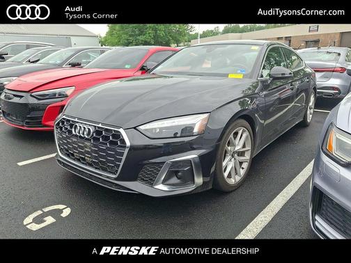 Mythos Black Metallic 2023 Audi A5 Sportback 45 S Line Premium