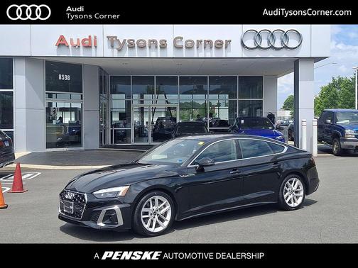 Mythos Black Metallic 2023 Audi A5 Sportback 45 S Line Premium