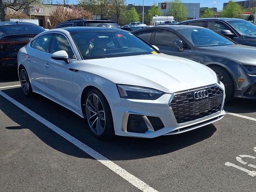 Glacier White Metallic 2023 Audi A5 Sportback 45 S Line Premium Plus