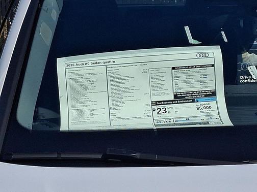 Glacier White Metallic 2026 Audi A6 Premium Plus quattro S tronic