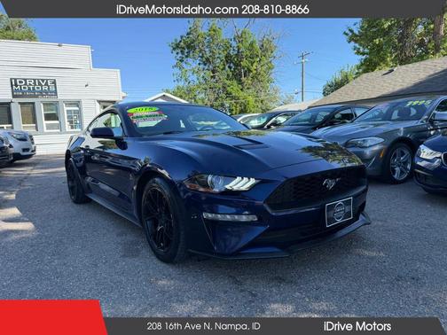 Blue 2018 Ford Mustang EcoBoost