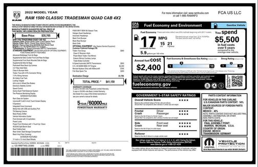 2022 RAM 1500 Tradesman