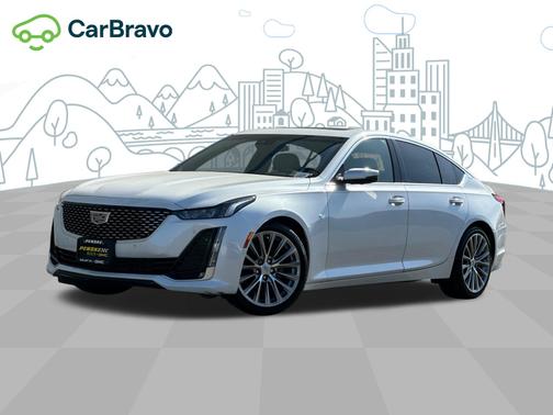 Crystal White Tricoat 2023 Cadillac CT5 Premium Luxury