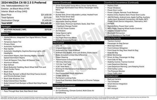 2024 Mazda CX-50 2.5 S Preferred Package