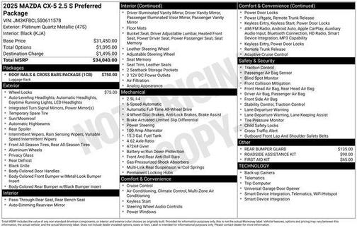 2025 Mazda CX-5 2.5 S Preferred Package