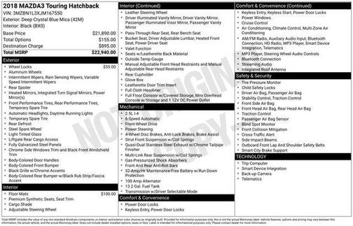 2018 Mazda Mazda3 Touring