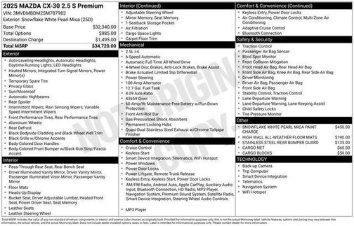 2025 Mazda CX-30 Premium Package