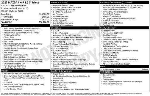 2023 Mazda CX-5 2.5 S Select Package