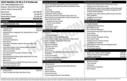 2025 Mazda CX-50 2.5 S Preferred Package