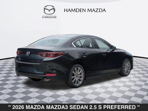 Jet Black Mica 2026 Mazda Mazda3 FWD w/Preferred Package