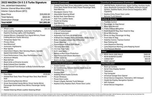 2022 Mazda CX-5 2.5 Turbo Signature