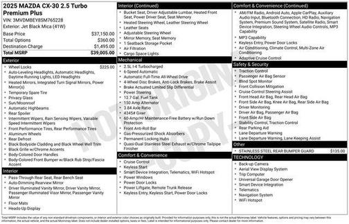 2025 Mazda CX-30 2.5 Turbo Premium Plus Package