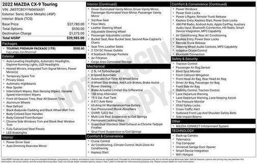 2022 Mazda CX-9 Touring