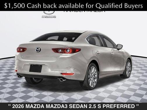 Platinum Quartz Metallic 2026 Mazda Mazda3 FWD w/Preferred Package