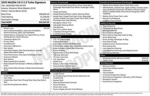2025 Mazda CX-5 2.5 Turbo Signature