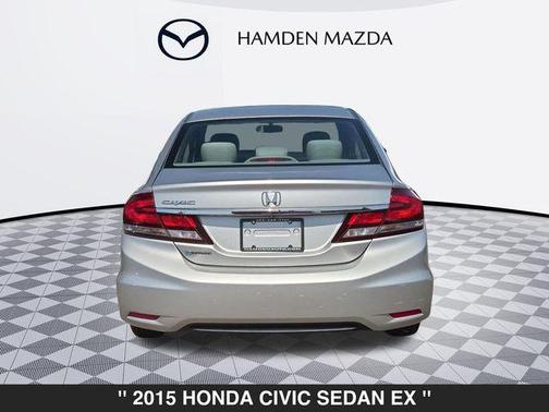 Alabaster Silver Metallic 2015 Honda Civic EX