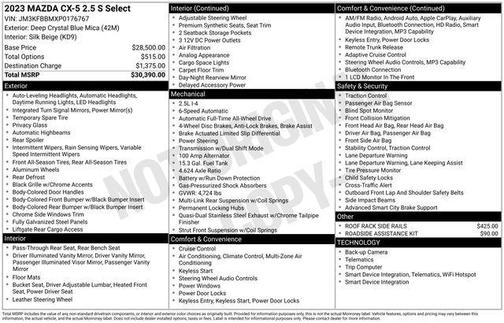 2023 Mazda CX-5 2.5 S Select Package