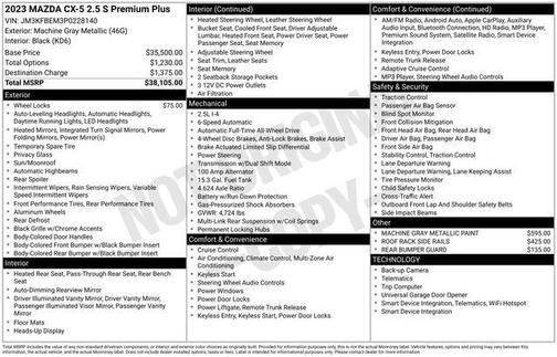 2023 Mazda CX-5 2.5 S Premium Plus Package