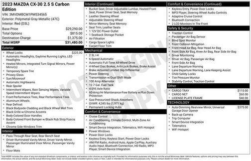 2023 Mazda CX-30 2.5 S Carbon Edition