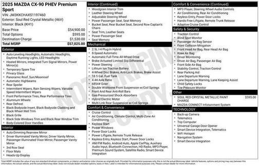 2025 Mazda CX-90 PHEV Premium Sport