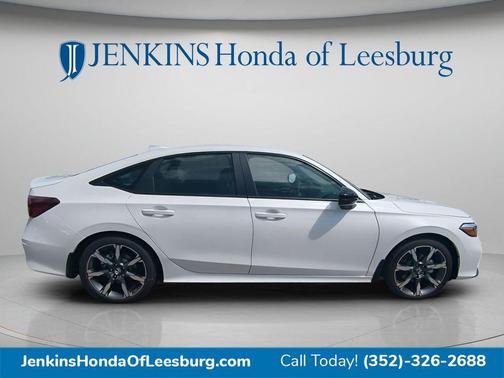 Platinum White Pearl 2026 Honda Civic Hybrid Sport Touring