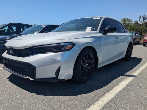 Platinum White Pearl 2025 Honda Civic Sport