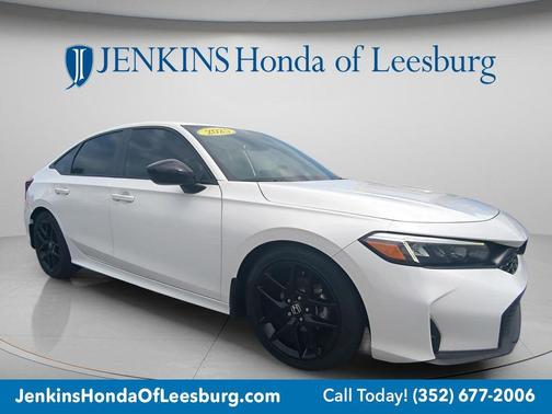 Platinum White Pearl 2025 Honda Civic Sport