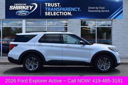 White Metallic 2026 Ford Explorer Active