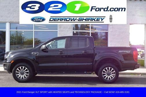 Shadow Black 2021 Ford Ranger XLT