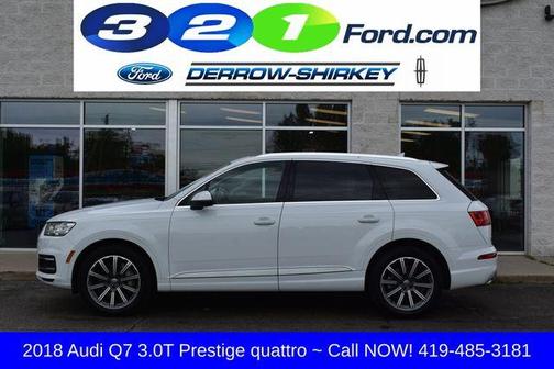 Glacier White Metallic 2018 Audi Q7 3.0T Prestige