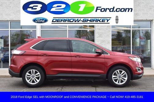 Ruby Red Metallic 2018 Ford Edge SEL