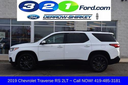Summit White 2019 Chevrolet Traverse RS
