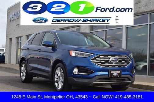 Atlas Blue Metallic 2022 Ford Edge Titanium