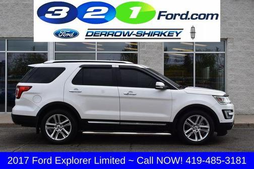 White Platinum Clearcoat Metallic 2017 Ford Explorer Limited