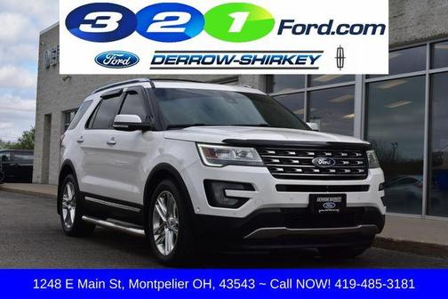 White Platinum Clearcoat Metallic 2017 Ford Explorer Limited