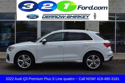 Glacier White Metallic 2022 Audi Q3 45 S line Premium