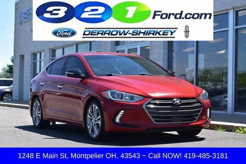 Scarlet Red Pearl 2017 Hyundai ELANTRA Limited