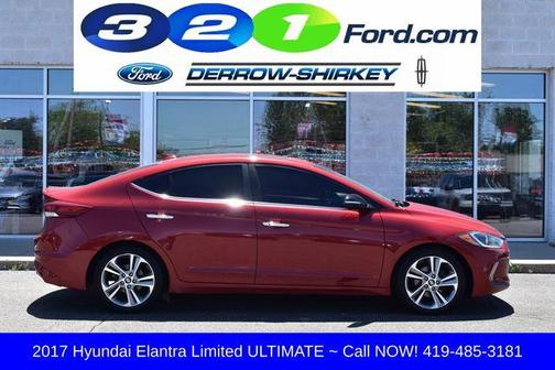 Scarlet Red Pearl 2017 Hyundai ELANTRA Limited