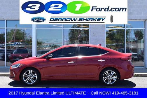 Scarlet Red Pearl 2017 Hyundai ELANTRA Limited