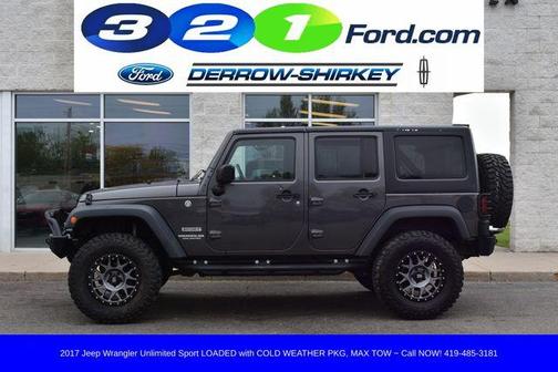 Granite Crystal Clearcoat Metallic 2017 Jeep Wrangler Unlimited Sport
