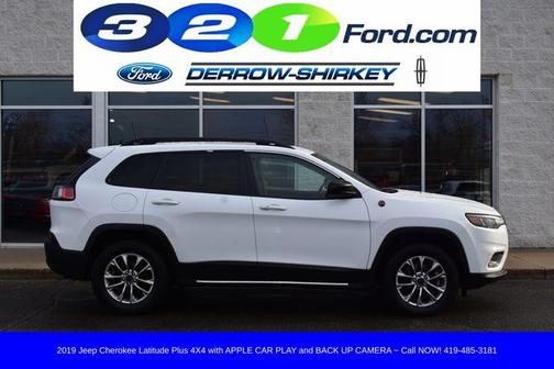 Bright White Clearcoat 2019 Jeep Cherokee Latitude Plus