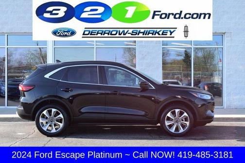 Agate Black Metallic 2024 Ford Escape Platinum