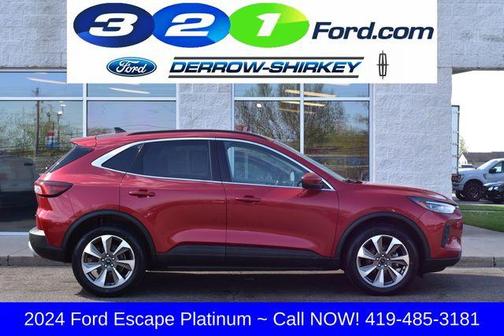 Rapid Red Metallic Tinted Clearcoat 2024 Ford Escape Platinum
