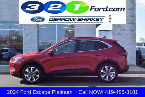 Rapid Red Metallic Tinted Clearcoat 2024 Ford Escape Platinum